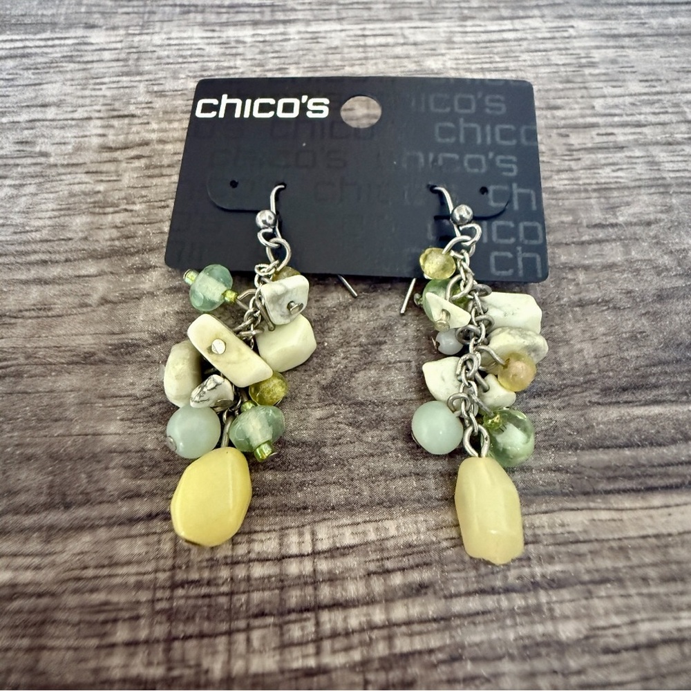Chico's Multicolor Beaded Dangle Earrings